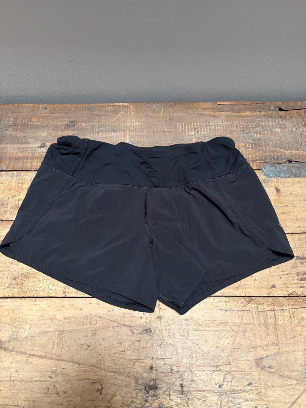Women's Black Lulu Lemon Running Shorts